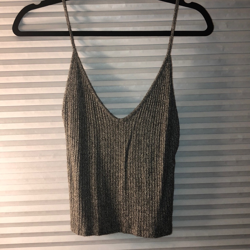 Gray crop top
